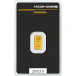 Zlatá tehlička Argor-Heraeus 1 g