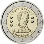 2 EURO - Bicentenary of the birth of Louis Braille 2009