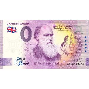 0 Zero Pound Souvenir Veľká Británia 2022 - Charles Darwin
Kliknutím zobrazíte detail obrázku.